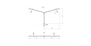 Консольный кронштейн двухрожковый К4-1,7-1,3-1-1